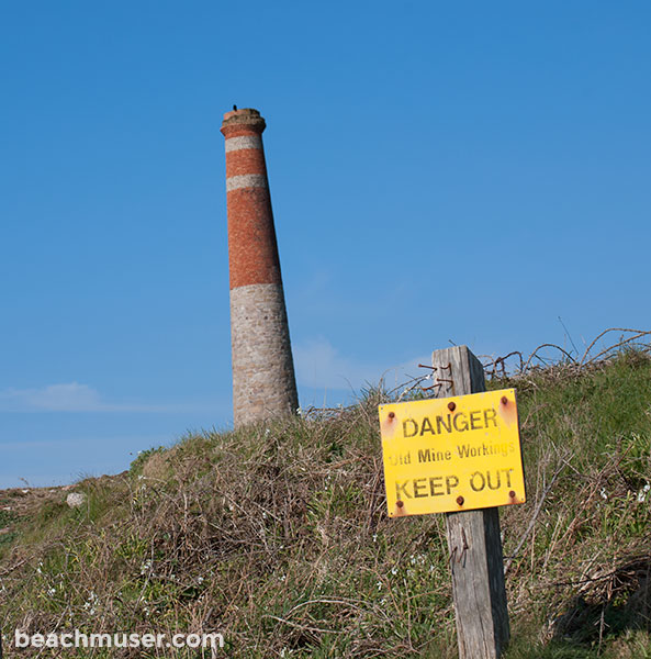 Botallack Chimney Danger