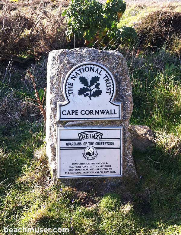 Cape Cornwall National Trust Sign