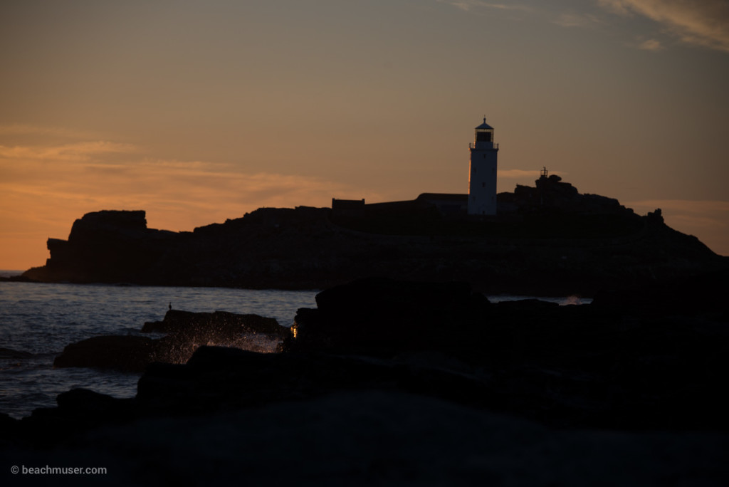 Godrevy Lighthouse Sunset Splash 