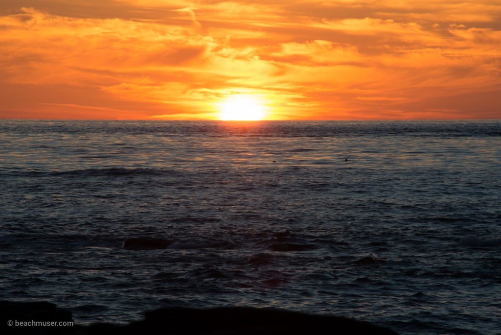 Sunset Falling into the Sea